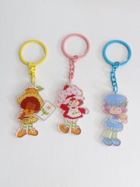 Strawberry Shortcake Lot of 3 Acrylic Keychains